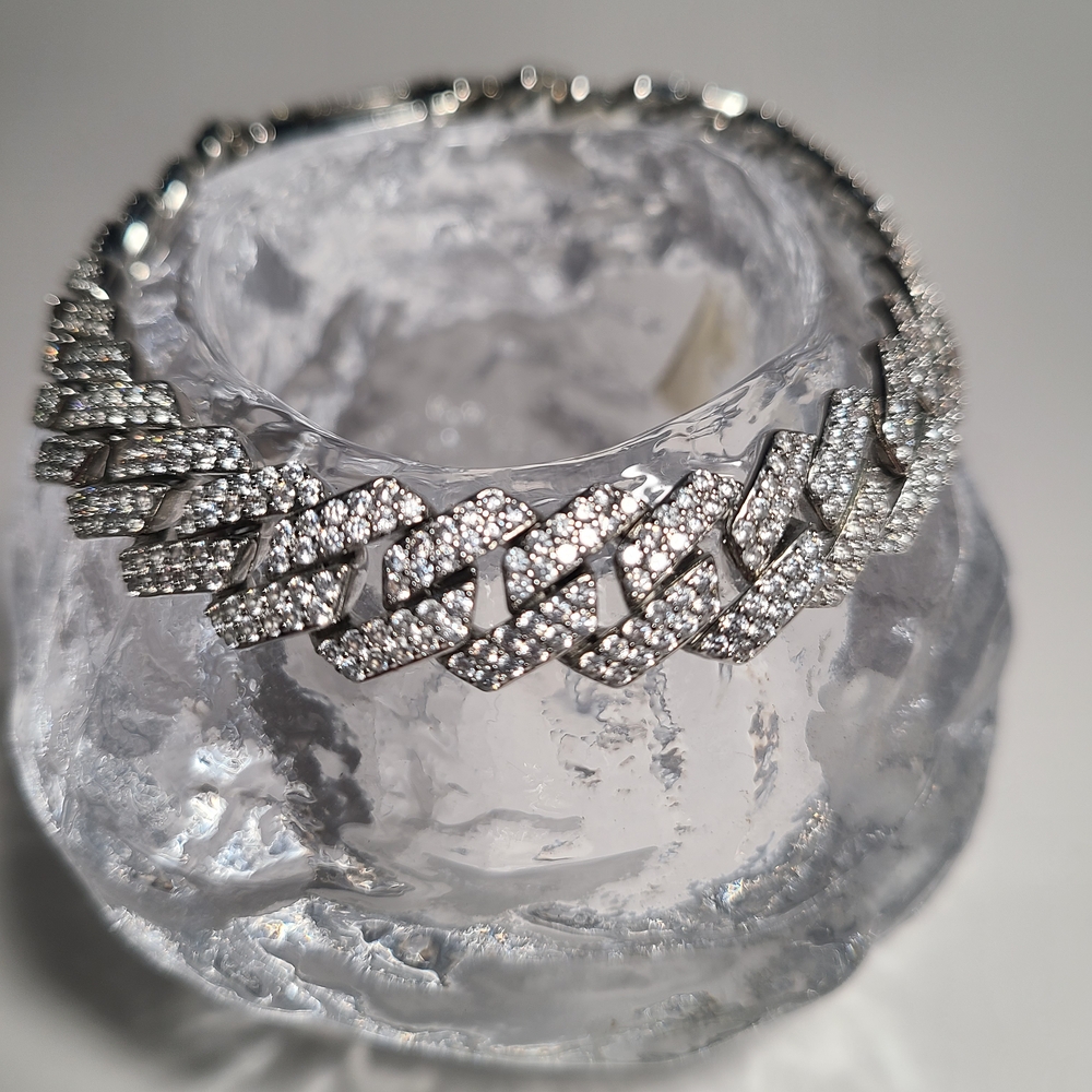 Silver Rhinestone Bracelet - Picture 7 of 8